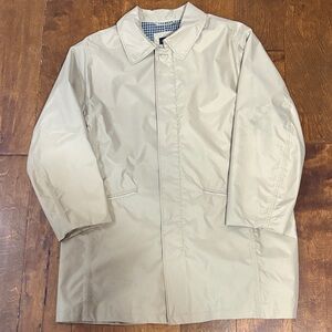 Lands' End Men's Beige Trench Coat